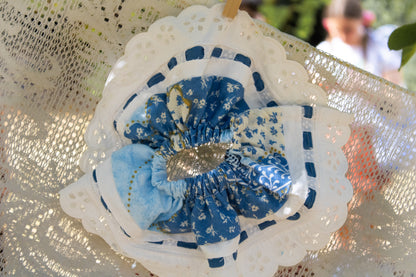 Chouchou - Bleu à fleur